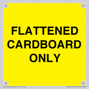 FLATTENED CARDBOARD ONLY